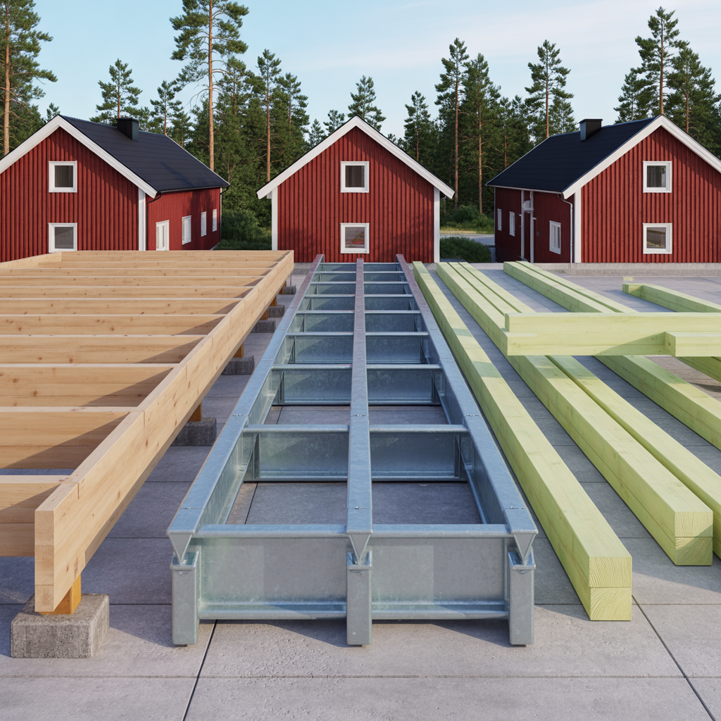 jamforelse av limtra stal och lvl for barande konstruktioner